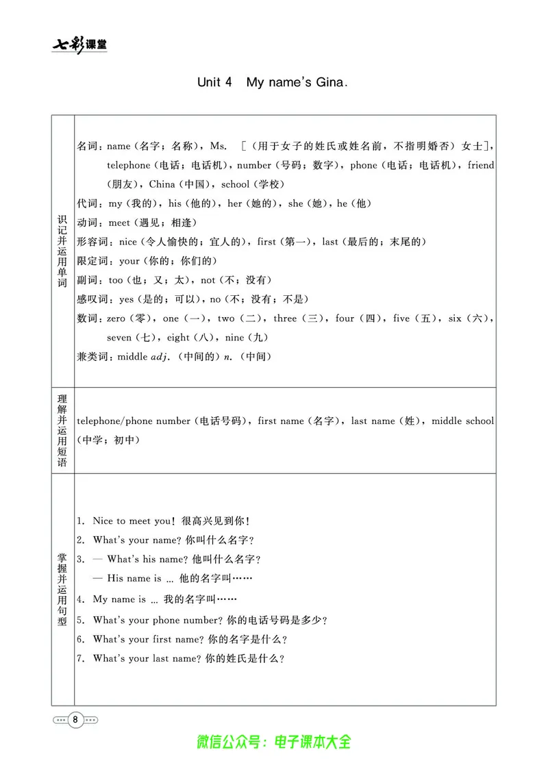 《英语鲁教版6a预习卡_初中《预习卡》_初中英语_初中英语预习卡(鲁教版)》第9页预览