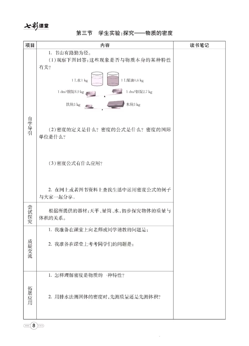 《物理北师大8a预习卡_初中《预习卡》_初中物理_北师大》第9页预览