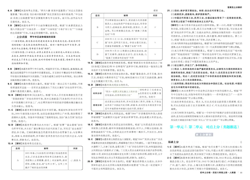 《2025秋初中上分卷历史8年级上册解析册_初中全科目同步习题+精品试卷(7-9年级)_25秋初中历史《同步习题+精品试卷》_上册_《初中上分卷》2025秋_2026版_2026《初中上分卷•历史》8上》第5页预览