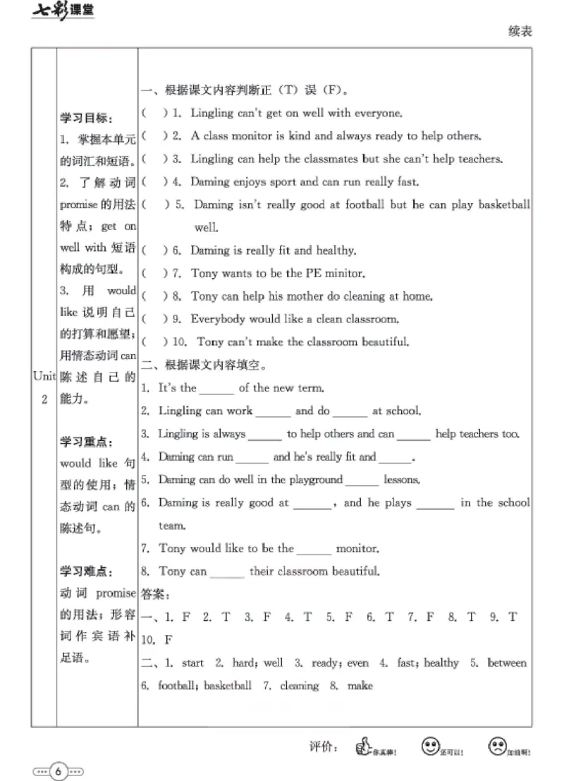 《七年级下册英语外研版预习卡_初中《预习卡》_初中英语_初中英语预习卡（外研版）》第7页预览