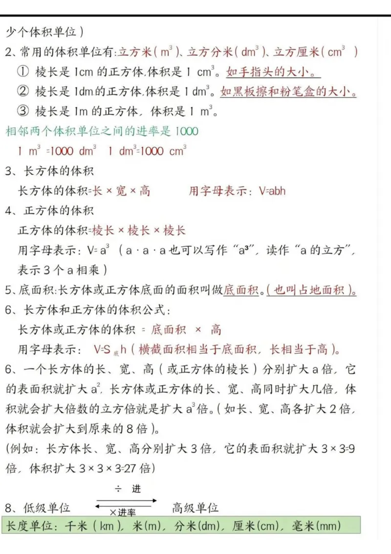 《五年级（下）数学重点知识点汇总_赠送2026小学1-6年级资料合集(按需自取)_五年级_五年级（下）数学重点知识点汇总》第7页预览