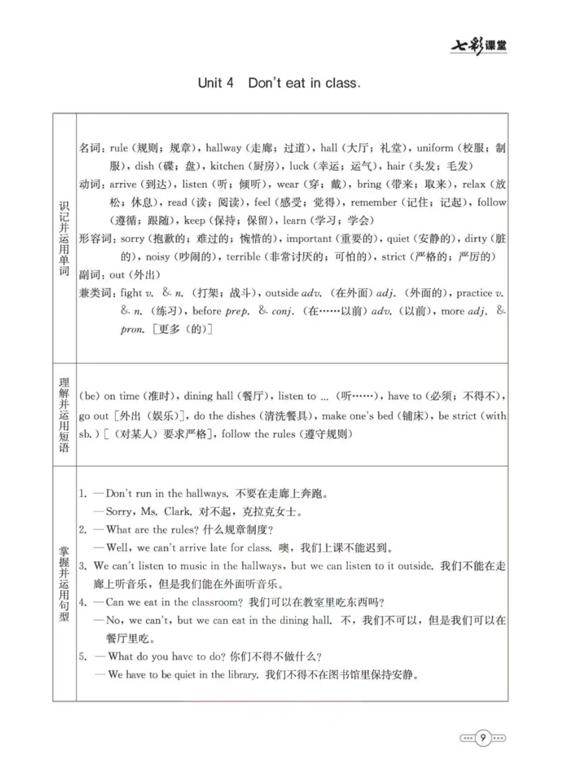 《七年级下册英语人教版预习卡_初中《预习卡》_初中英语_初中英语预习卡（人教版）_下册》第10页预览
