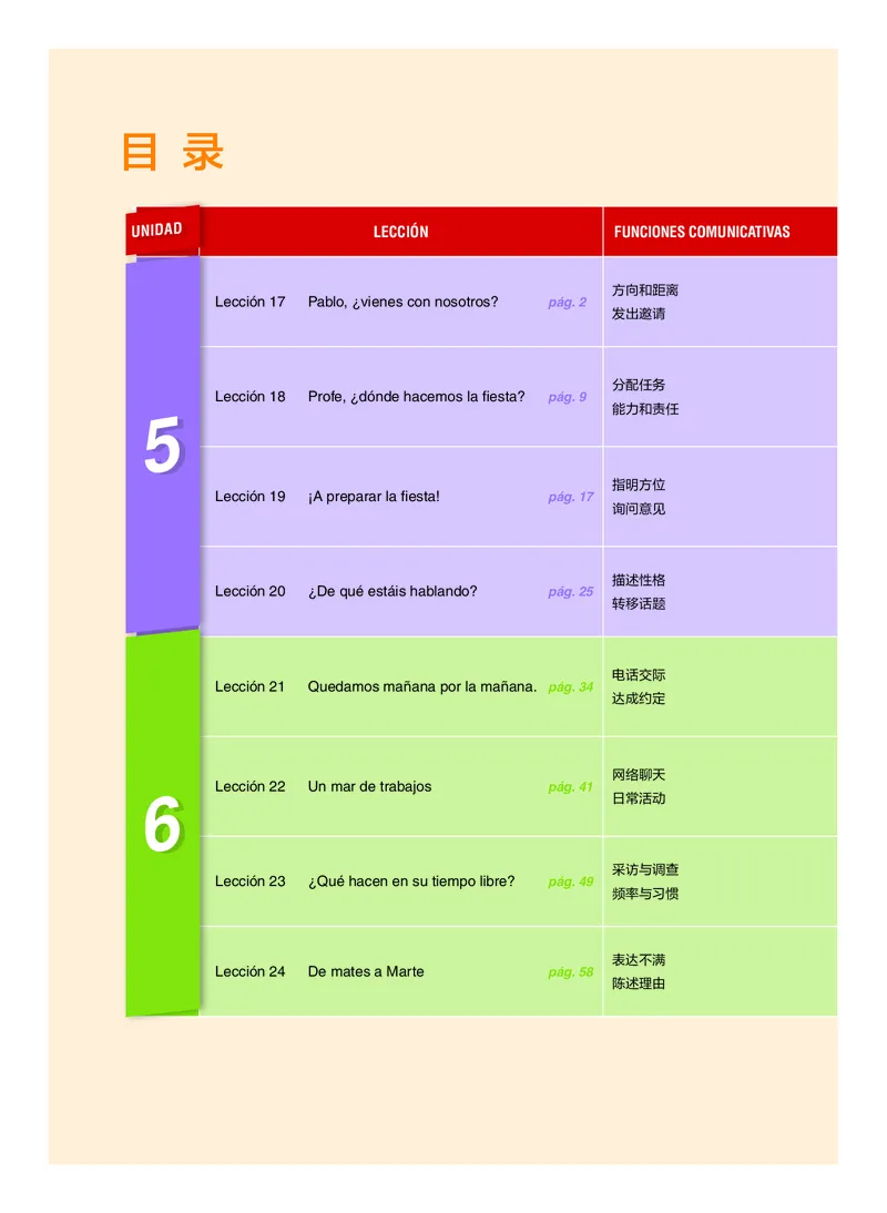 《普通中学教科书·西班牙语必修I下册_初中二外（日俄德法西班牙）_初中西班牙语》第5页预览