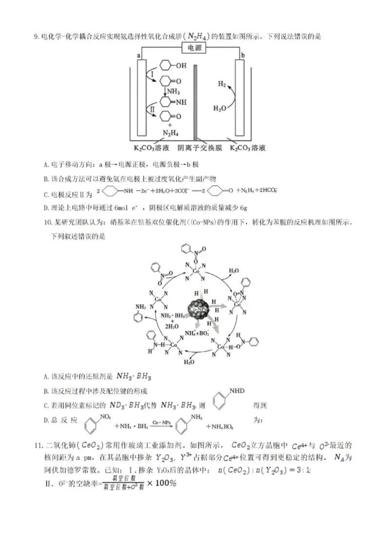 《雅礼中学2026届高三月考试卷（十）化学_2024-2027高三（6-6月题库）_2026年05月高三试卷_260524湖南市雅礼中学2026届高三下学期高考模拟（二）（月考十）（全科）》第3页预览