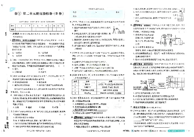 《2026《初中上分卷•化学》9全(RJ)_2026版初中《必刷题上分卷》9年级上册（7科全套）》第9页预览