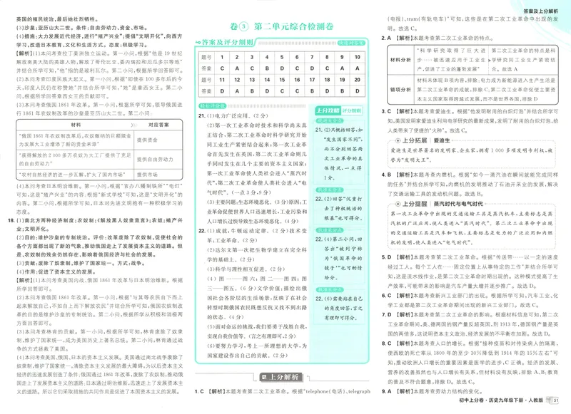 《2025《历史•上分卷》九下册(人教)上分解析_初中全科目同步习题+精品试卷（7-9年级）_25秋初中历史《同步习题+精品试卷》_下册_《初中上分卷》25春》第7页预览