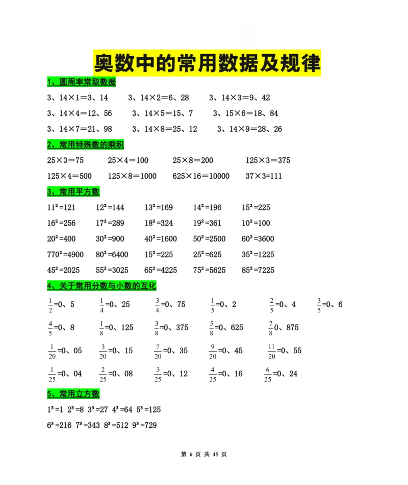 《六年级（下）数学小升初总复习知识汇总_赠送2026小学1-6年级资料合集(按需自取)_六年级_六年级（下）数学小升初总复习知识汇总》第6页预览