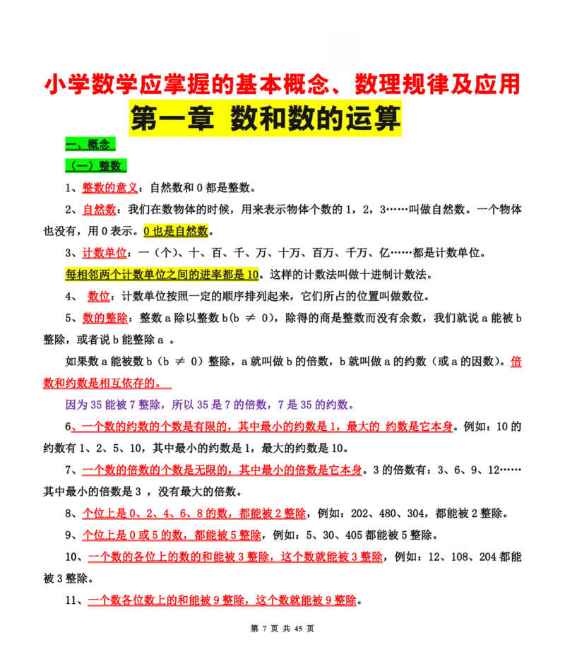 《六年级（下）数学小升初总复习知识汇总_赠送2026小学1-6年级资料合集(按需自取)_六年级_六年级（下）数学小升初总复习知识汇总》第7页预览