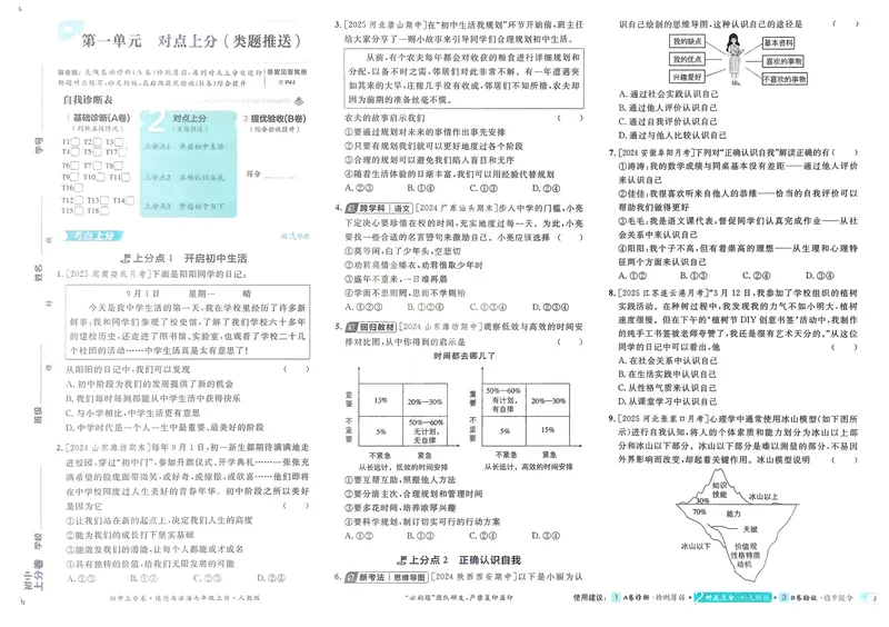 《2026《初中上分卷•道法》7上_初中全科目同步习题+精品试卷（7-9年级）_25秋初中道法《同步习题+精品试卷》_初中道法7-9年级上册试卷(1)_《初中上分卷》2025秋_2026版》第6页预览