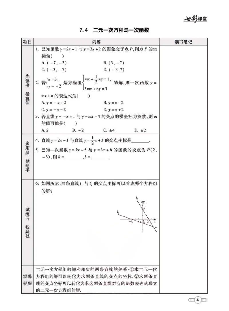 《七年级下册数学鲁教版预习卡_初中《预习卡》_初中数学_初中数学预习卡（鲁教版）》第5页预览