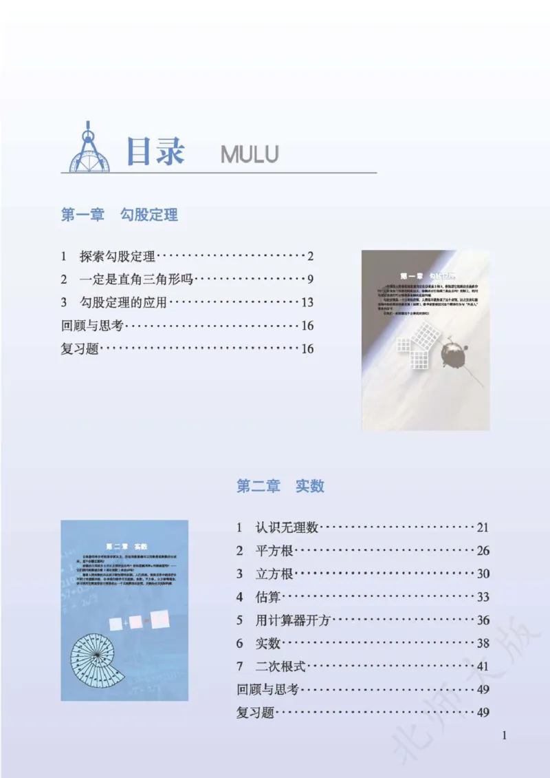 《数学北师大8A_初中数学_北师大》第4页预览