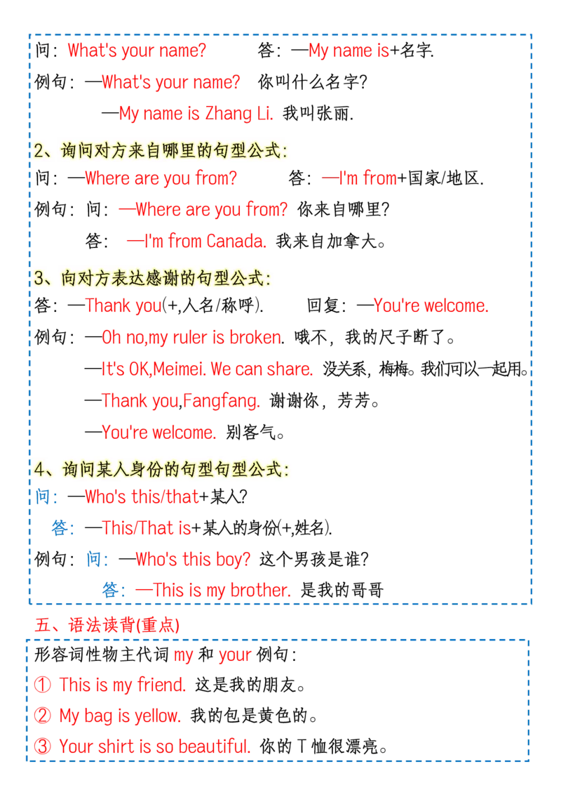 《三年级（下）英语1-6单元知识点总结1《人教版PEP》_赠送2026小学1-6年级资料合集(按需自取)_三年级_三年级（下）英语1-6单元知识点总结1《人教版PEP》》第2页预览