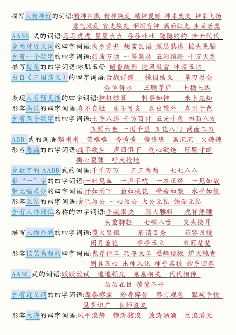 《五年级（下）语文寒假预习全册必背知识汇总（26页）_赠送2026小学1-6年级资料合集(按需自取)_五年级_五年级（下）语文寒假预习全册必背知识汇总（26页）》第6页预览