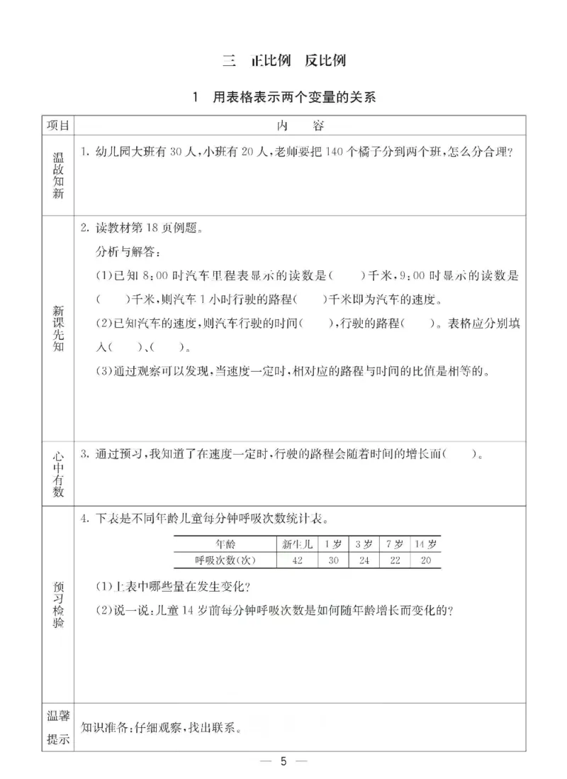 《六年级（下）数学预习卡《冀教版》_赠送2026小学1-6年级资料合集(按需自取)_六年级_六年级（下）数学预习卡《冀教版》》第5页预览
