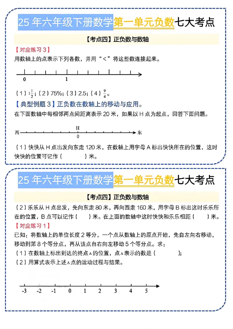 《六年级（下）数学第一单元负数七大考点小纸条《人教版》_赠送2026小学1-6年级资料合集(按需自取)_六年级_六年级（下）数学第一单元负数七大考点小纸条《人教版》》第4页预览