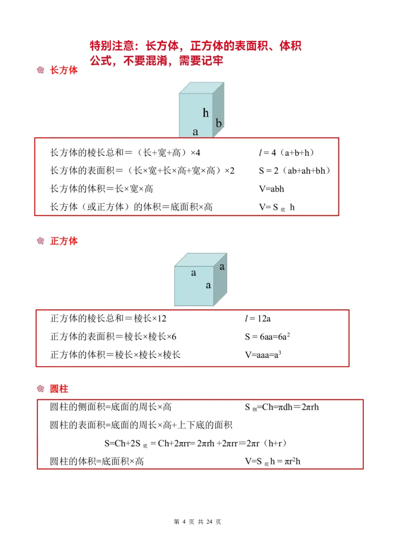 《六年级（下）数学小升初公式定律大全_赠送2026小学1-6年级资料合集(按需自取)_六年级_六年级（下）数学小升初公式定律大全》第6页预览