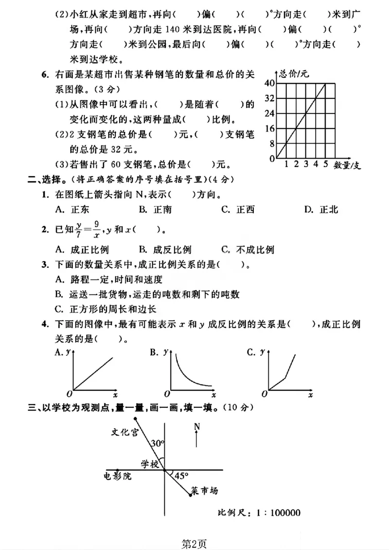 《六年级（下）数学五、六单元综合测试卷1《苏教版》_赠送2026小学1-6年级资料合集(按需自取)_六年级_六年级（下）数学五、六单元综合测试卷1《苏教版》》第2页预览
