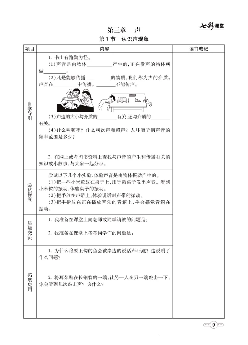 《物理教科版8a预习卡_初中《预习卡》_初中物理_教科版》第10页预览