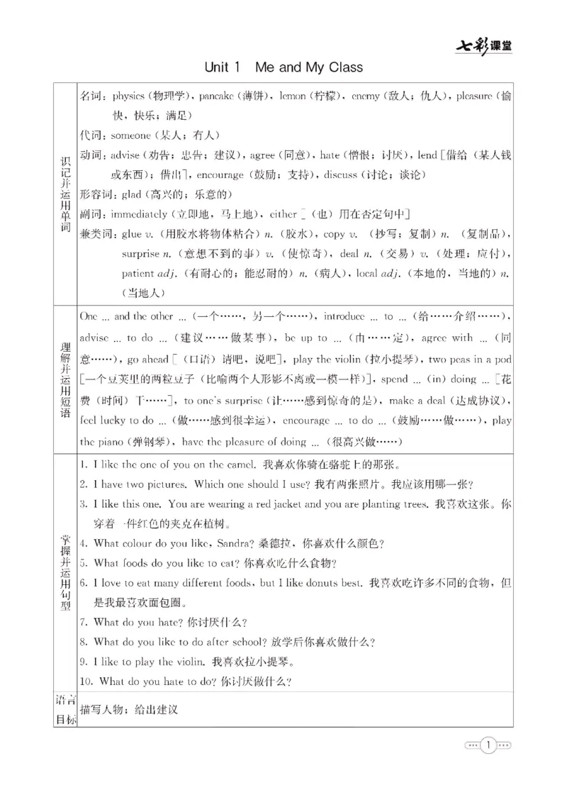 《英语冀教版8a预习卡_初中《预习卡》_初中英语_初中英语预习卡（冀教版）》第2页预览