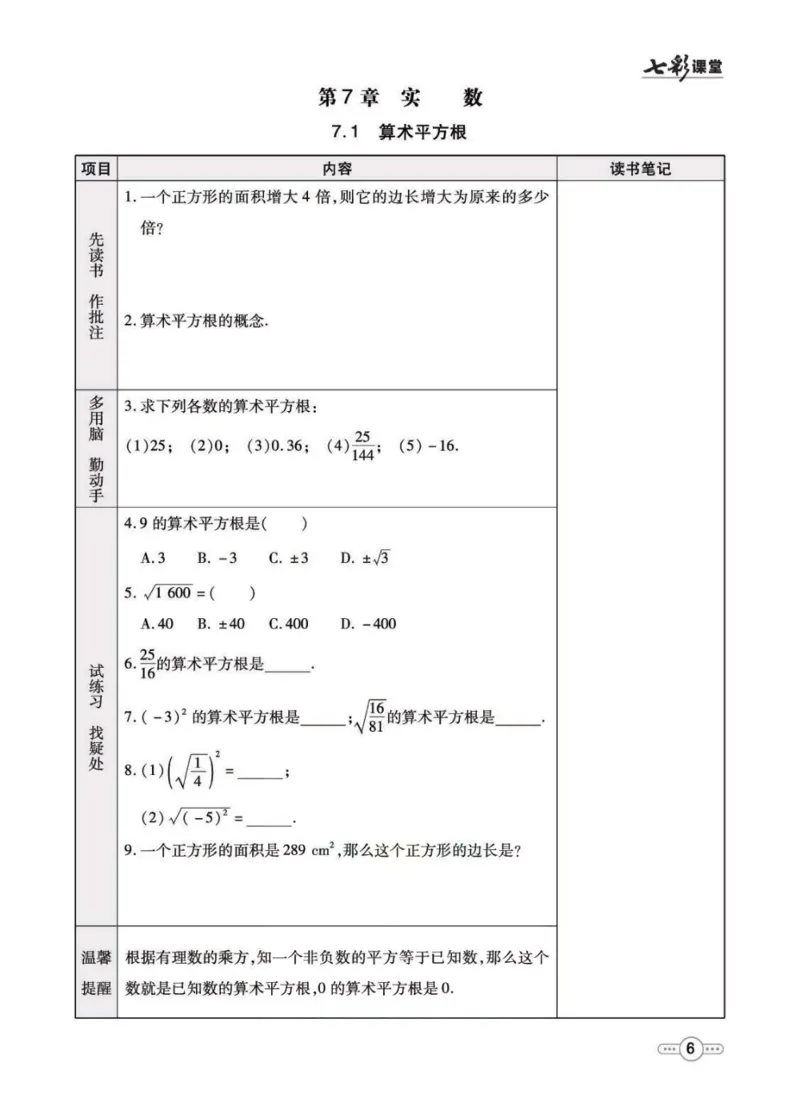 《八年级下册数学青岛版预习卡_初中《预习卡》_初中数学_初中数学预习卡（青岛版）》第7页预览
