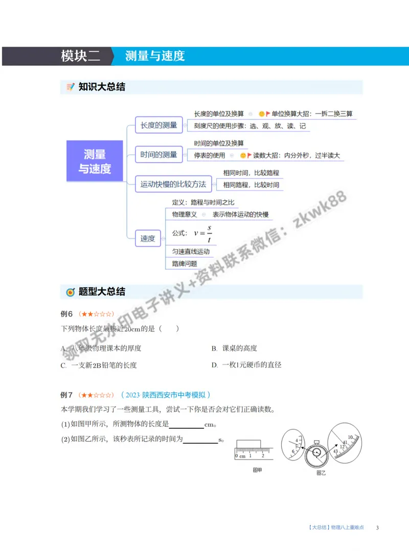 《15.大总结物理八上重难点—学生版_2025初二网课_25初二物理_25初二刘怡物理（作业帮）_暑期班A+班_课堂笔记》第3页预览