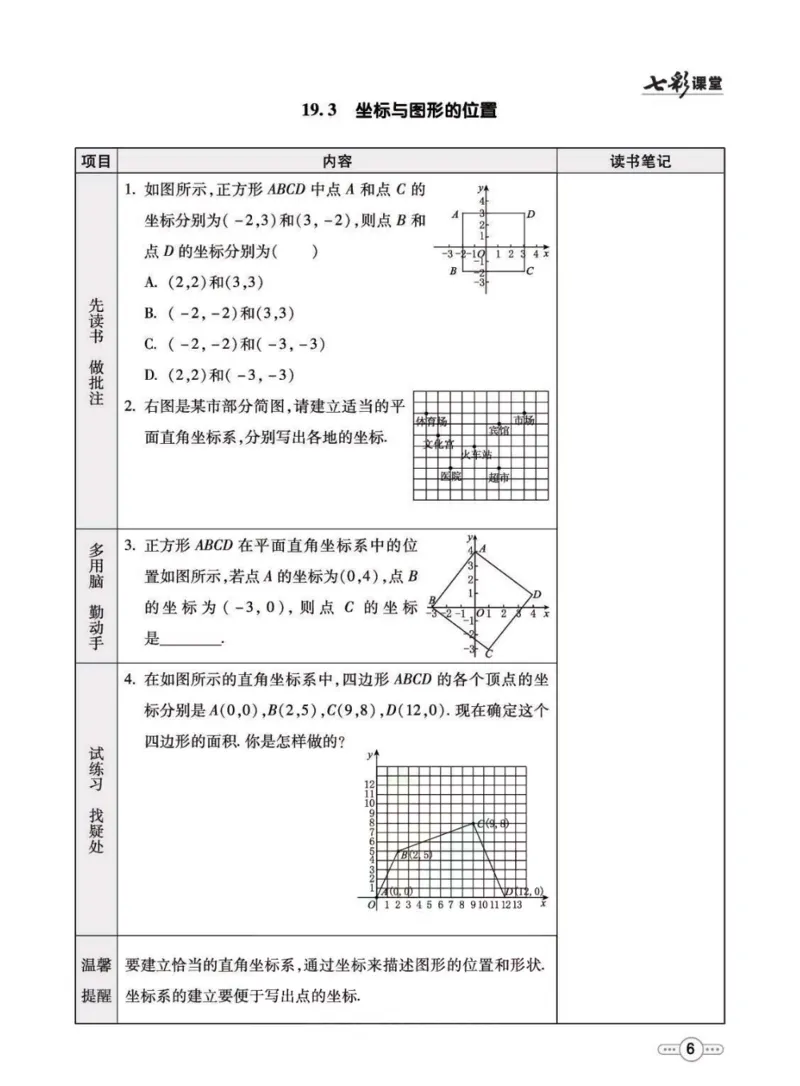 《八年级下册数学冀教版预习卡_初中《预习卡》_初中数学_初中数学预习卡（冀教版）》第7页预览