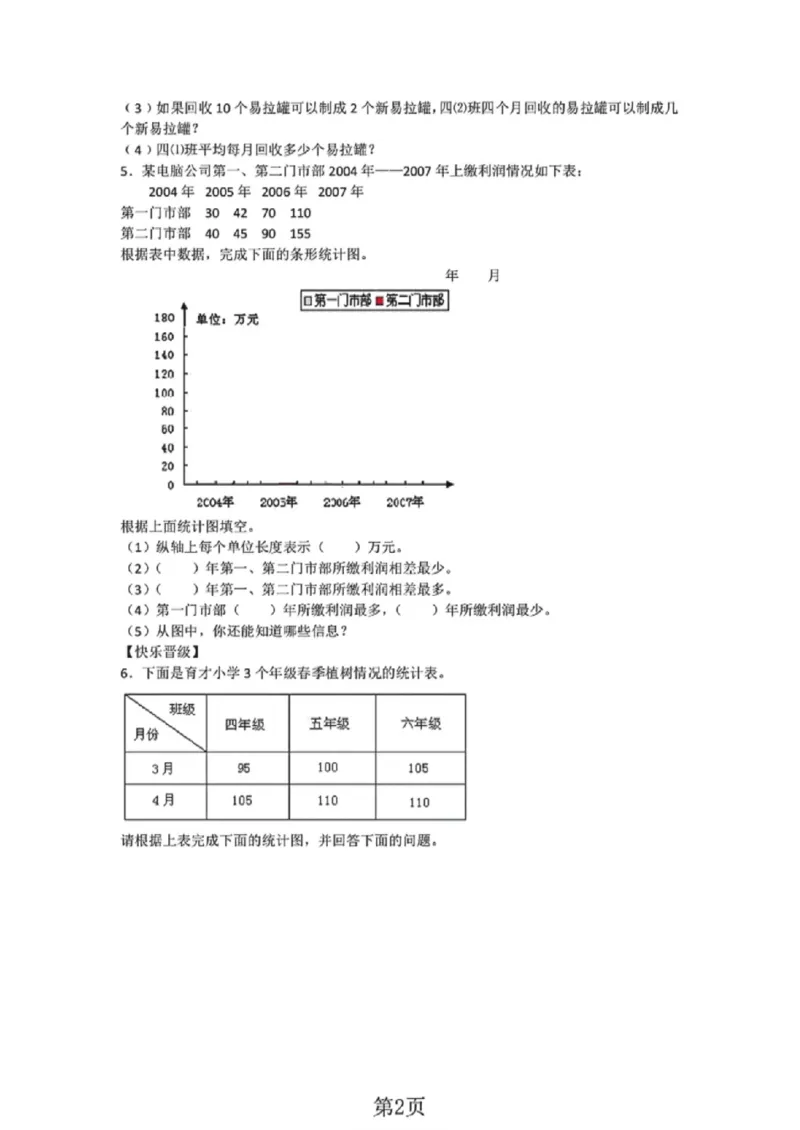 《四年级（下）数学第七单元测试卷《冀教版》_赠送2026小学1-6年级资料合集(按需自取)_四年级_四年级（下）数学第七单元测试卷《冀教版》》第2页预览