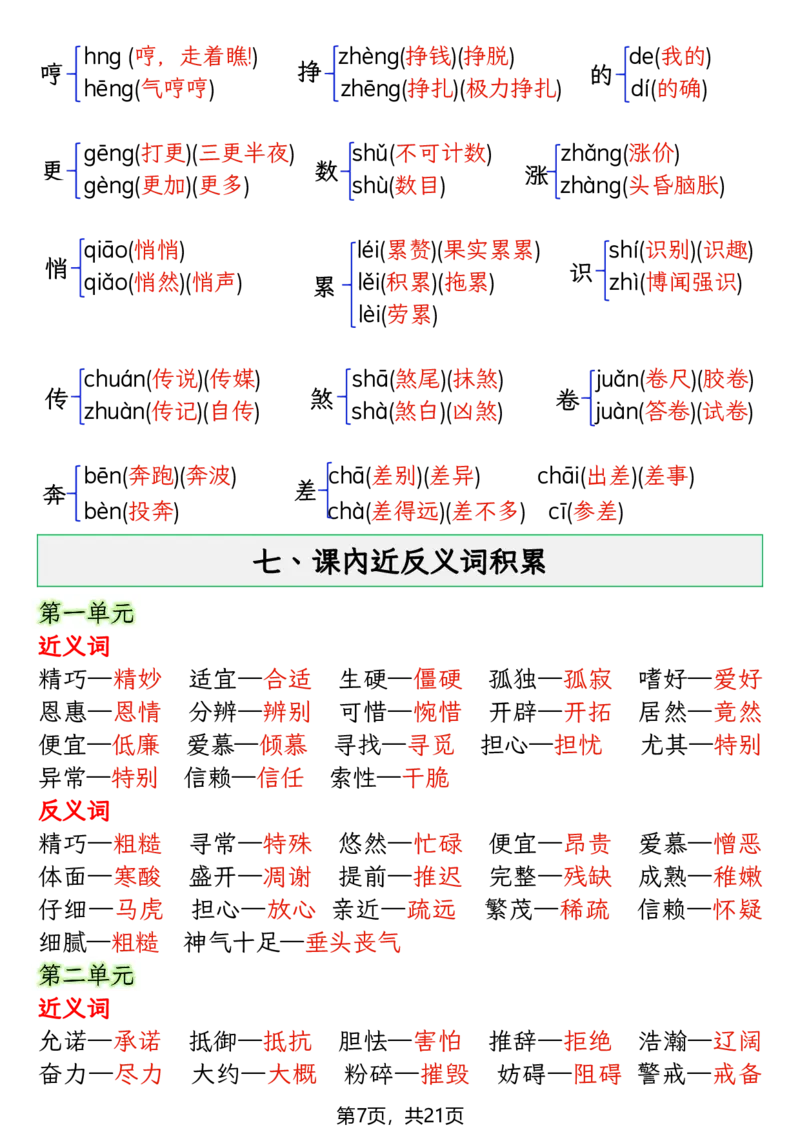 《五年级（上）语文期末复习知识点(押题考点)_1_赠送2026小学1-6年级资料合集(按需自取)_五年级_五年级（上）语文期末复习知识点(押题考点)_1》第7页预览