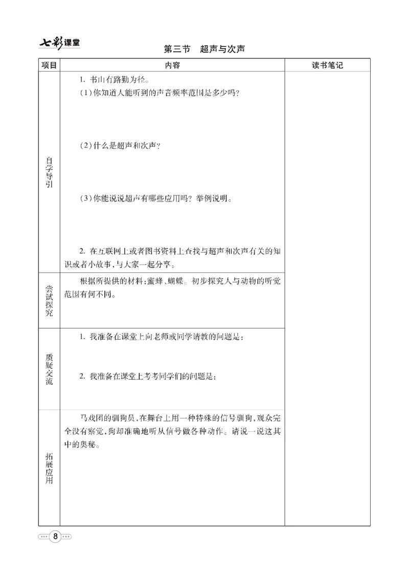 《物理沪科版8a预习卡_初中《预习卡》_初中物理_沪科版》第9页预览