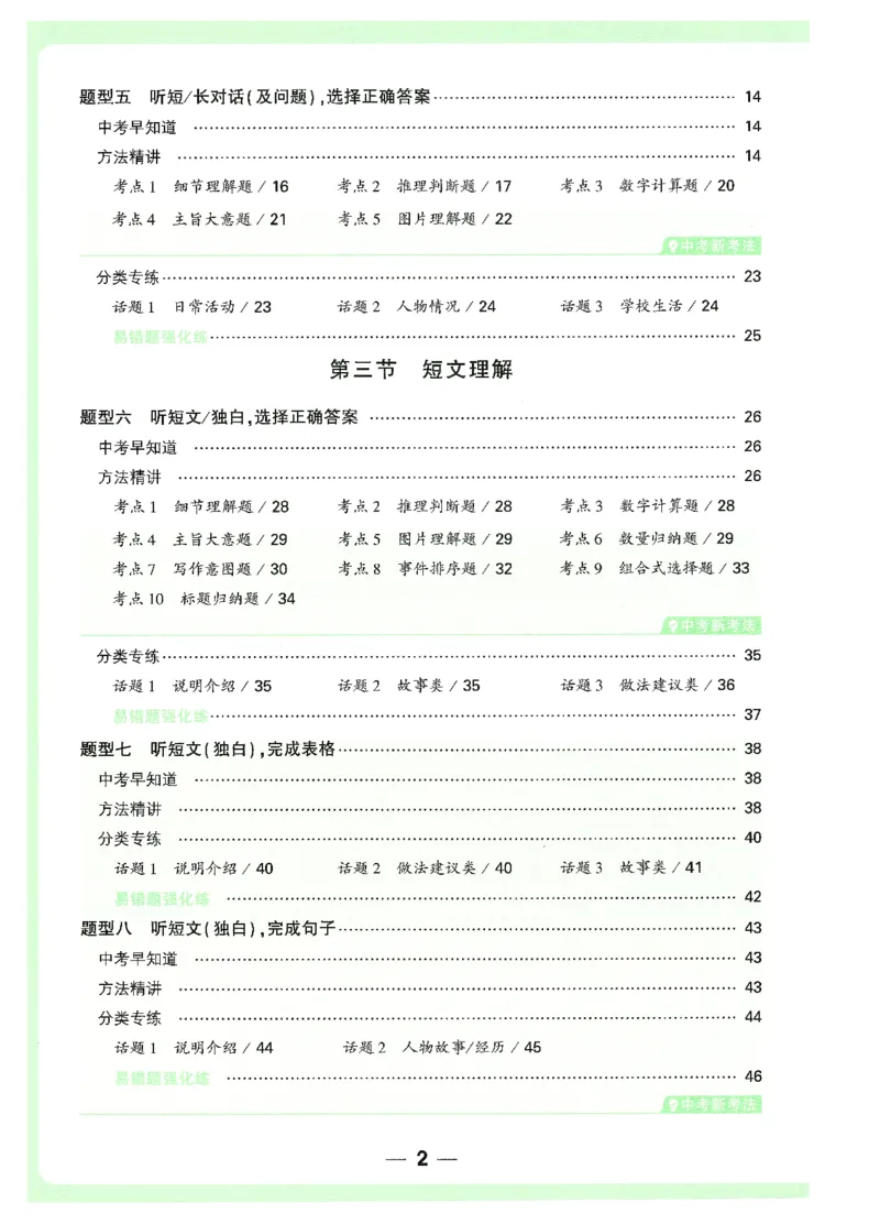 《题型方法讲练-八英听力_2026初中英语听力材料和题型方法》第4页预览