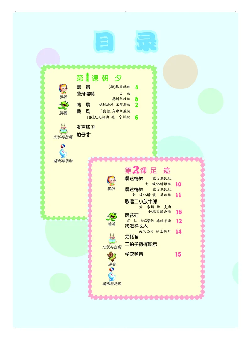 《人音版5年级音乐上册高清教材_光塔笔记小学教辅_2025秋电子课本小学科目-新教材_全部版本•小学音乐电子课本_人音版小学音乐电子课本_人音版小学音乐（五线谱）》第4页预览