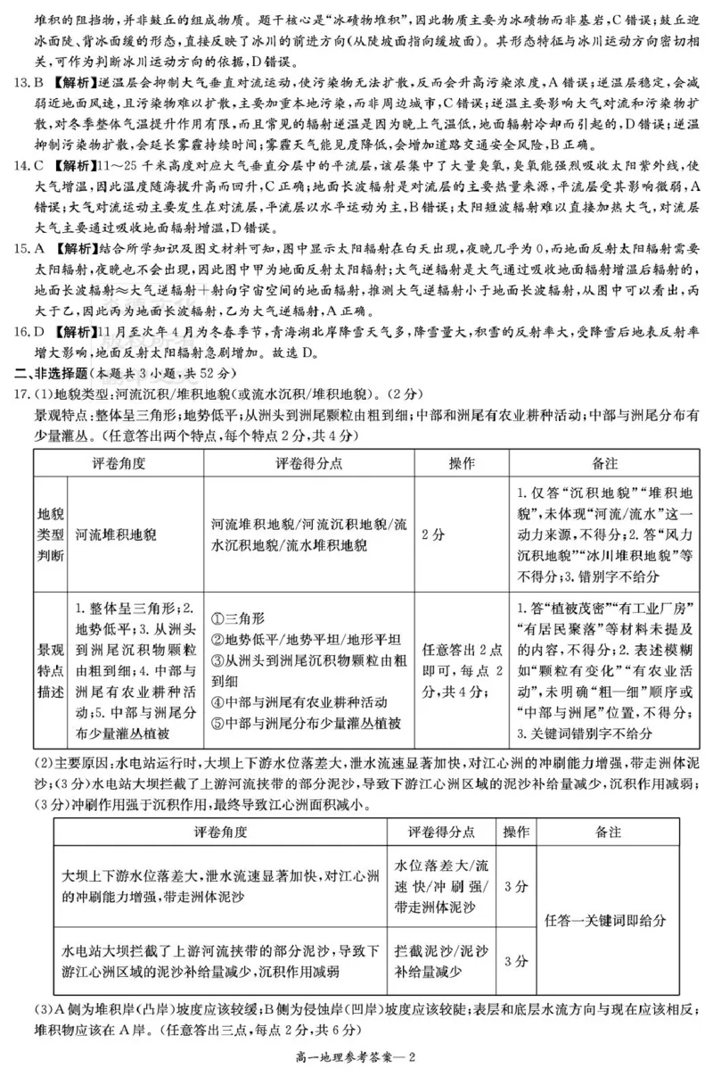 《湖南省武冈市第二中学2025年12月高一学情检测卷地理试卷地理答案1（高一12月学情检测）-副本_2026年高一《月考+期中考+阶段性检测真题合集》全国各省全科无水印》第2页预览