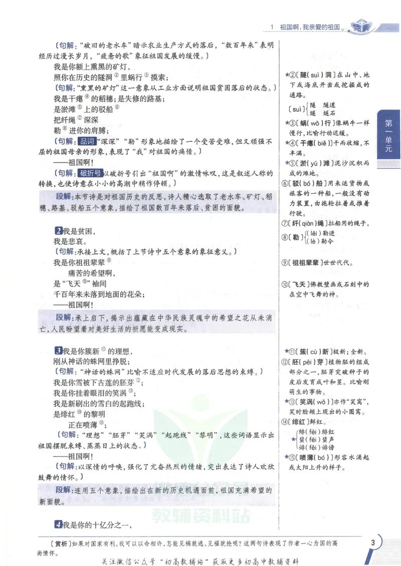 《中学教材全解九年级下册语文人教版_初中全科目同步习题+精品试卷（7-9年级）_25秋初中语文《同步习题+精品试卷》_初中语文试卷7-9年级下册(1)_《中学教材全解》25春》第9页预览