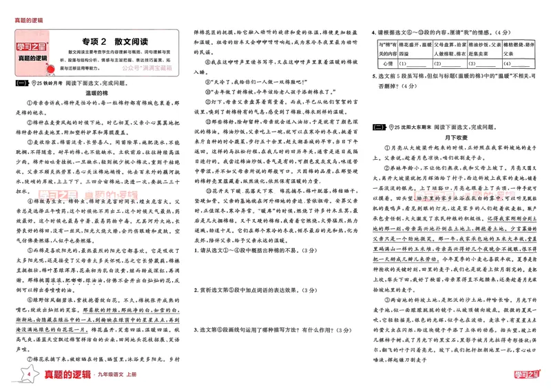 《真题的逻辑专项卷_初中全科目同步习题+精品试卷（7-9年级）_25秋初中语文《同步习题+精品试卷》_初中语文试卷7-9年级上册_《真题的逻辑》2025秋_九年级上》第8页预览