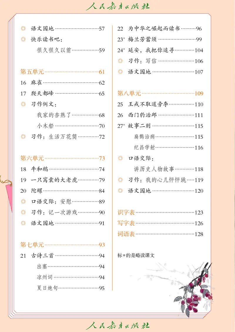 《人教版五四制四年级上册语文电子课本_光塔笔记小学教辅_2025秋电子课本小学科目-新教材_全国统一•小学语文电子课本_人教版五四制》第5页预览