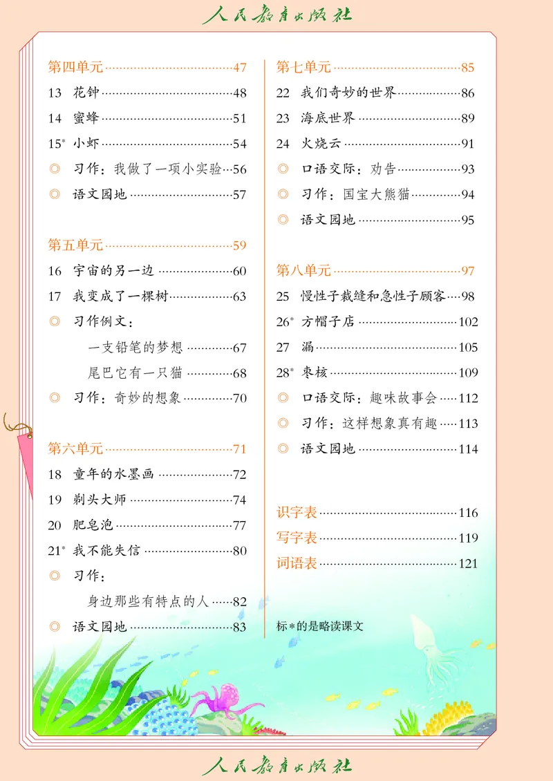 《人教版五四制三年级下册语文电子课本_光塔笔记小学教辅_2025秋电子课本小学科目-新教材_全国统一•小学语文电子课本_人教版五四制》第5页预览