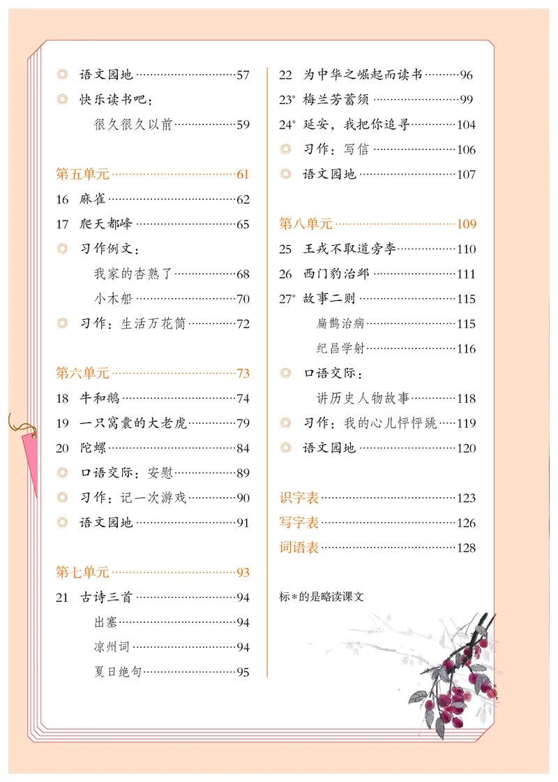 《人教版4年级语文上册高清教材_光塔笔记小学教辅_2025秋电子课本小学科目-新教材_全国统一•小学语文电子课本》第5页预览