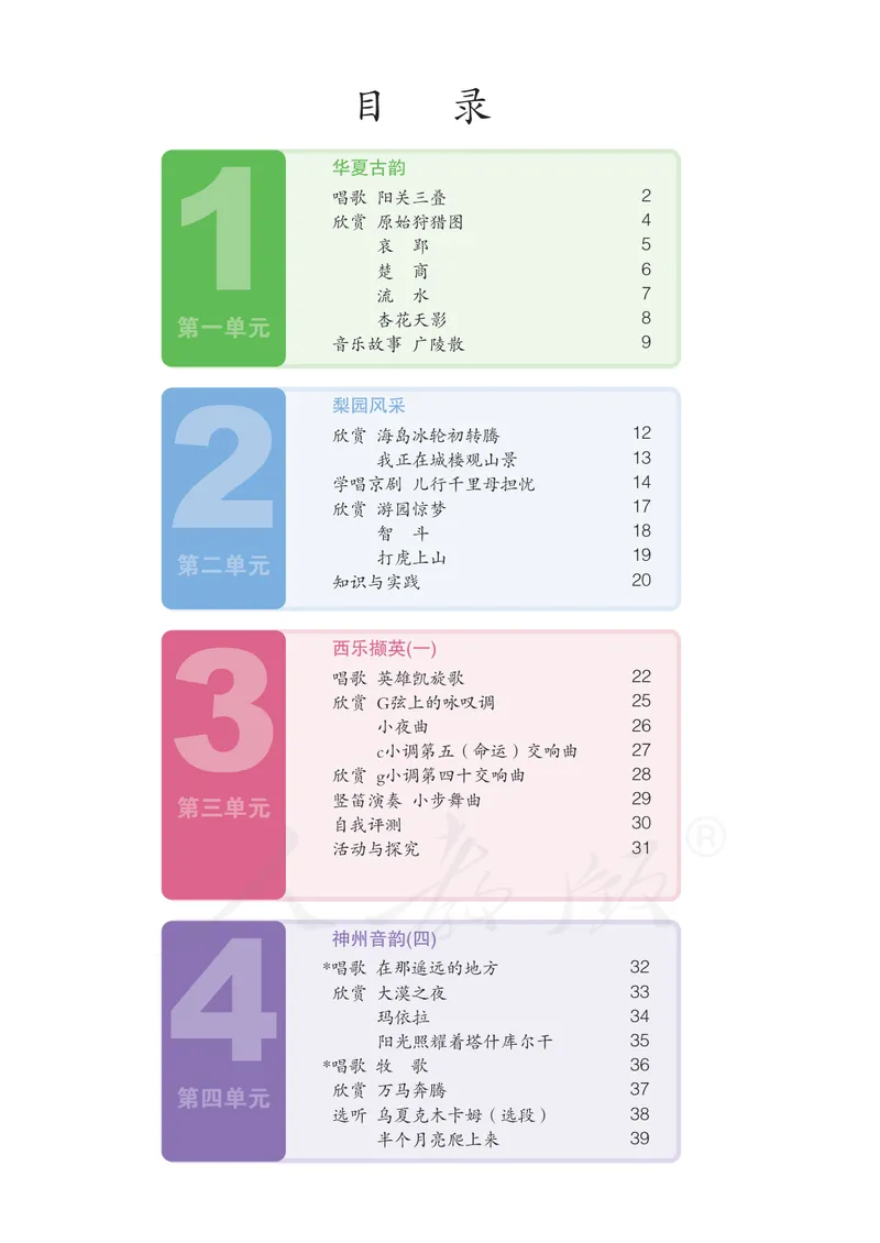 《8年级下册（简谱）_初中音乐_人教版_8年级下册》第5页预览