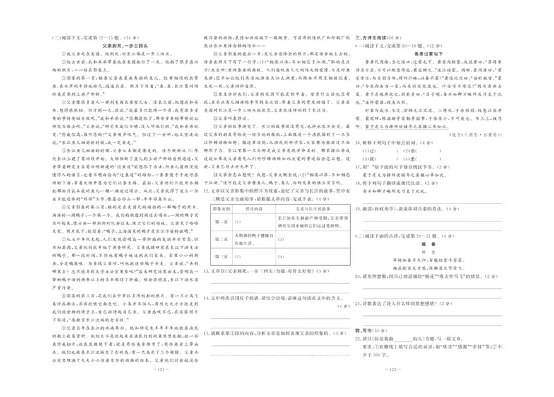 《中华题王七年级下册语文人教版测试卷_初中全科目同步习题+精品试卷（7-9年级）_25秋初中语文《同步习题+精品试卷》_初中语文试卷7-9年级下册(1)_《中华题王测试卷》》第8页预览