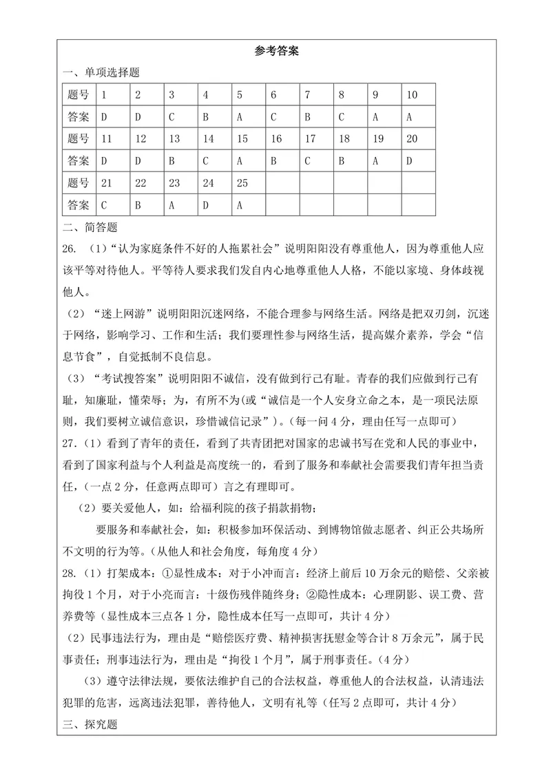 《初中道德与法治八年级上册试题库_1答案_初中全科目同步习题+精品试卷（7-9年级）_25秋初中道法《同步习题+精品试卷》_初中道法7-9年级上册试卷(1)_《优秀作业单》_八年级》第1页预览