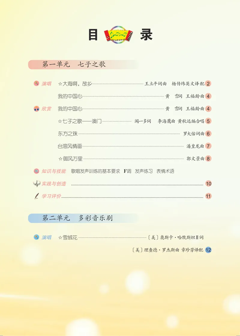 《八年级上册-五线谱_opt_初中音乐_人音版_人音版（五线谱）》第3页预览