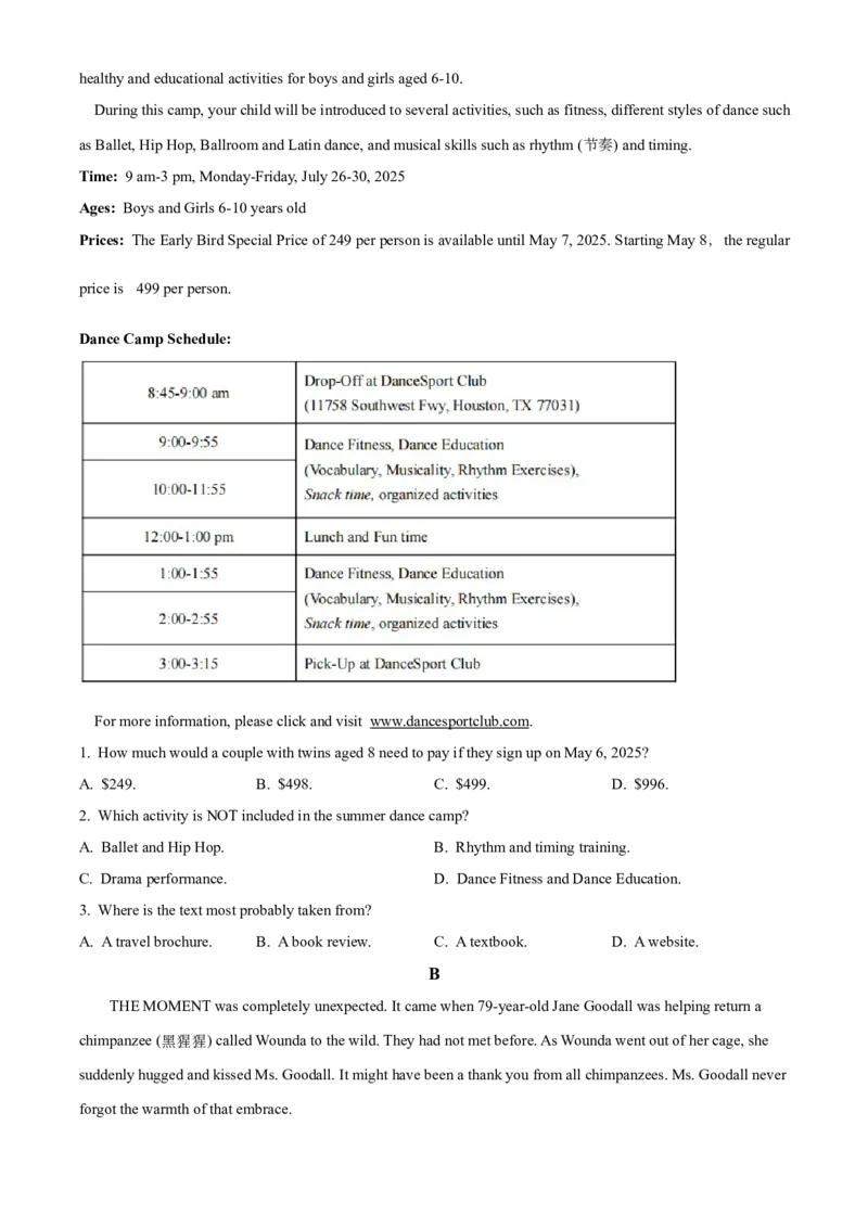 《湖南省长沙市麓山共同体学校2025-2026学年高一上学期12月学情检测英语试卷（原卷版）_2026年高一《月考+期中考+阶段性检测真题合集》全国各省全科无水印》第3页预览