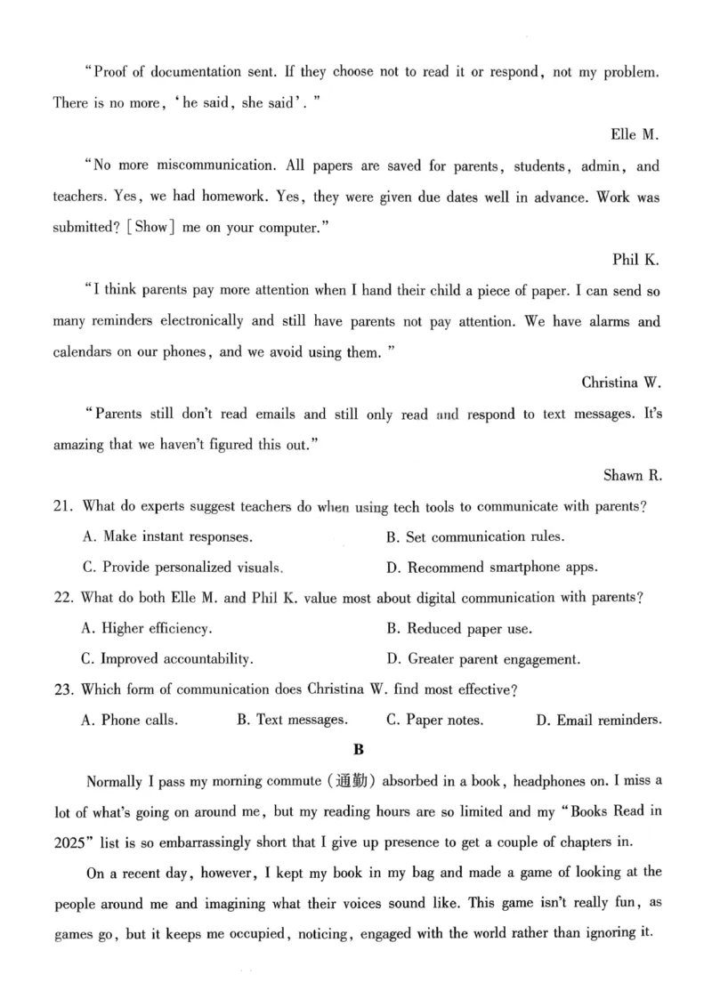 《英语-重庆市巴蜀中学高2026届高三年级12月适应性月考五_2026年高三《月考+期中考+阶段性检测真题合集》全国各省全科无水印_重庆市巴蜀中学高2026届高三年级12月适应性月考五》第4页预览