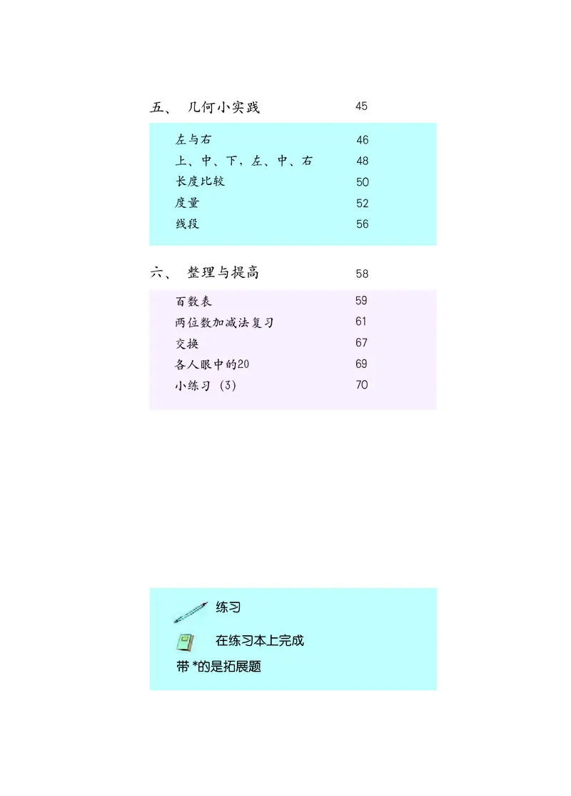 《一年级下册数学沪教版电子课本_光塔笔记小学教辅_2025秋电子课本小学科目-新教材_全部版本•小学数学电子课本_沪教版小学数学电子课本》第4页预览