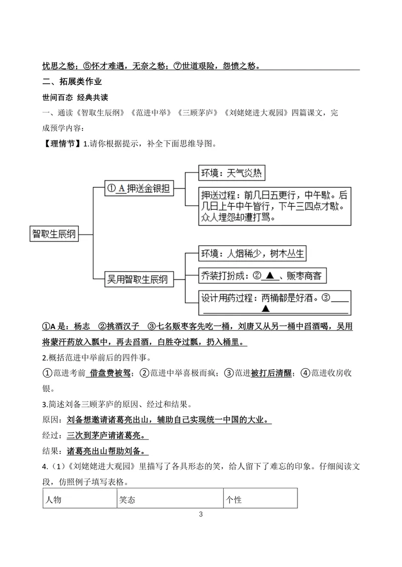 《初中语文学科九年级上册第6单元白话小说单元作业_1答案_初中全科目同步习题+精品试卷（7-9年级）_25秋初中语文《同步习题+精品试卷》_初中语文试卷7-9年级上册(1)_《优秀作业单》_九年级》第3页预览