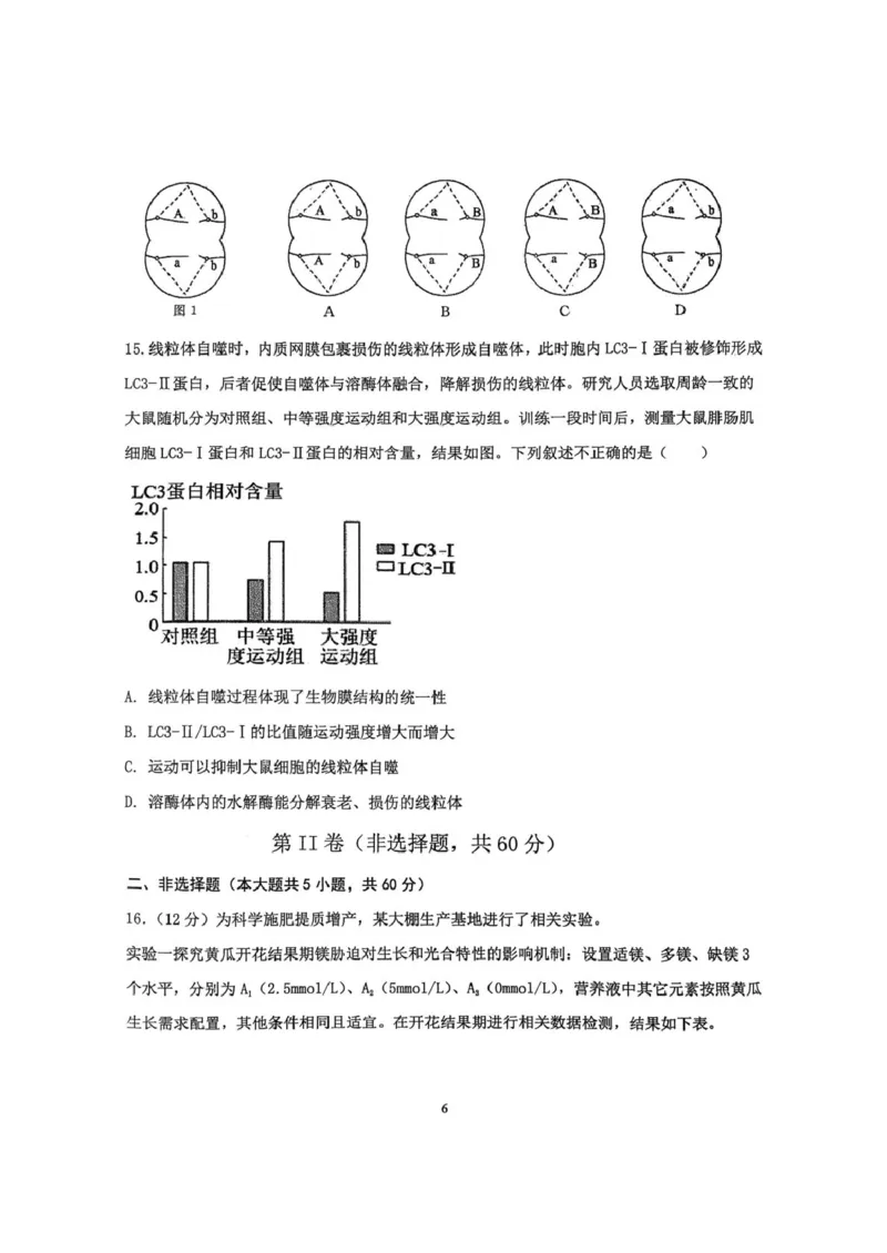 《福建省龙岩市三校2026届高三上学期12月联考生物试卷（含答案）_2026年高三《月考+期中考+阶段性检测真题合集》全国各省全科无水印》第6页预览