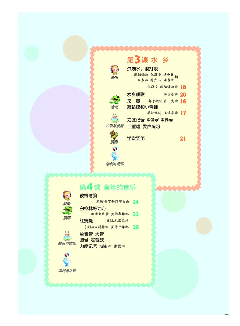 《人音版4年级音乐下册高清教材_光塔笔记小学教辅_2025秋电子课本小学科目-新教材_全部版本•小学音乐电子课本_人音版小学音乐电子课本_人音版小学音乐（简谱）》第5页预览