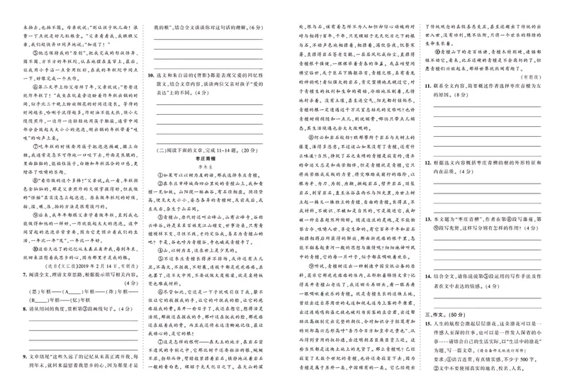 《八上综合测评卷_初中全科目同步习题+精品试卷（7-9年级）_25秋初中语文《同步习题+精品试卷》_初中语文试卷7-9年级上册(1)_《王朝霞试卷合集》_王朝霞综合测评卷》第8页预览