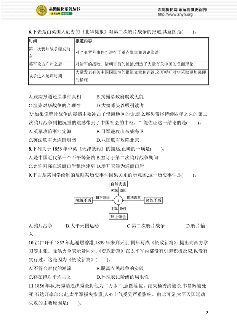 《第一单元综合训练_初中全科目同步习题+精品试卷（7-9年级）_25秋初中历史《同步习题+精品试卷》_上册_《优化设计同步习题》2025秋_8年级上册（2025秋）》第2页预览