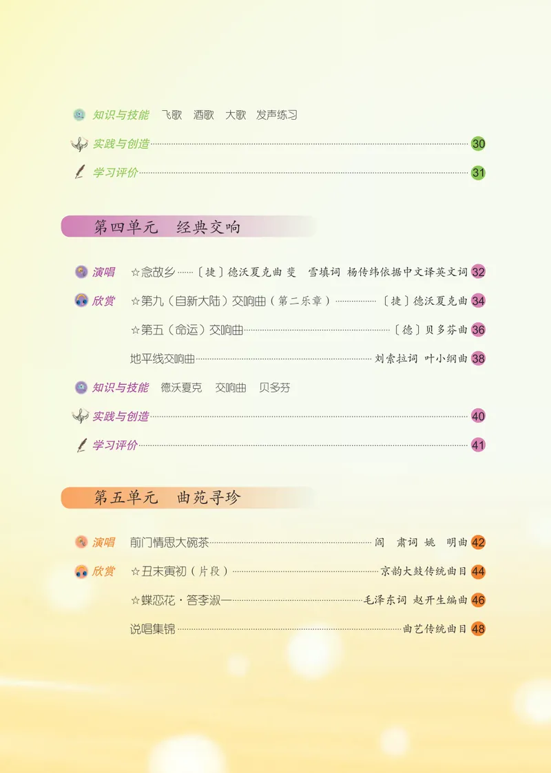 《九年级上册-五线谱_opt_初中音乐_人音版_人音版（五线谱）》第5页预览